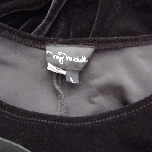 My Michelle Dress Large Black Vintage Velvet Fairy Whimsigoth Grunge Gothic - Picture 9 of 10